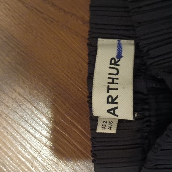 Arthur Black Gathered Pleated Ribbed Flare Leg Pants A6 - Picture 4 of 8